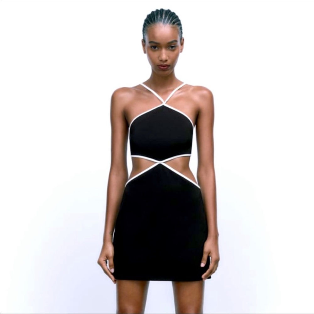ZARA CUT OUT HALTER DRESS